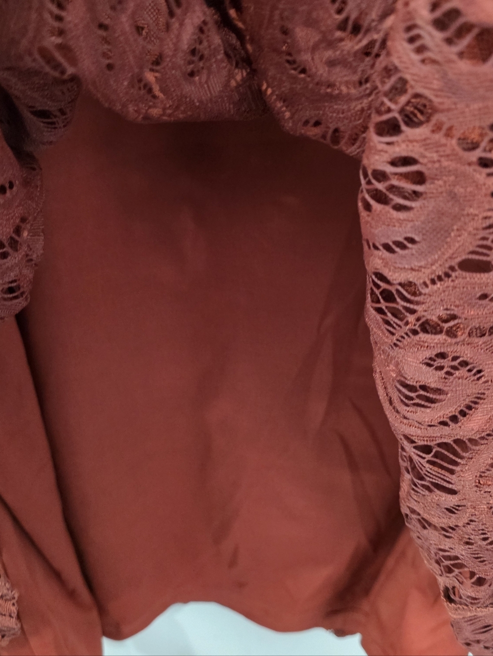 HALO Crochet Lined Sleeveless Top Plus Size 3X Red Rust - Picture 5 of 8